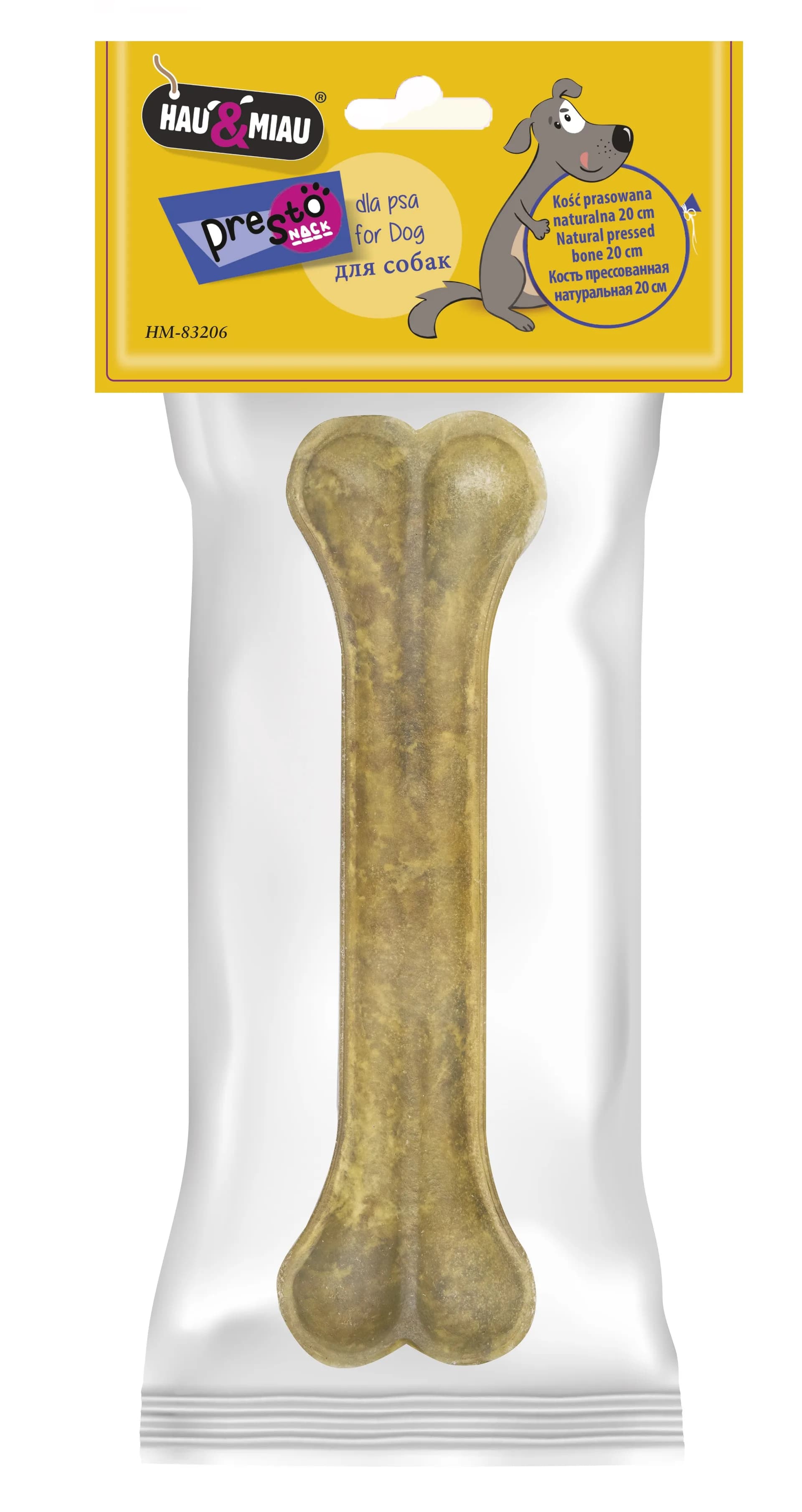 Hau&Miau Kość prasowana naturalna dla psa – 5 cm / 5 cm