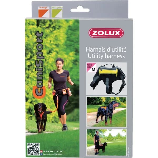 Zolux Regulowane szelki do joggingu Canisport – pomarańczowy, M