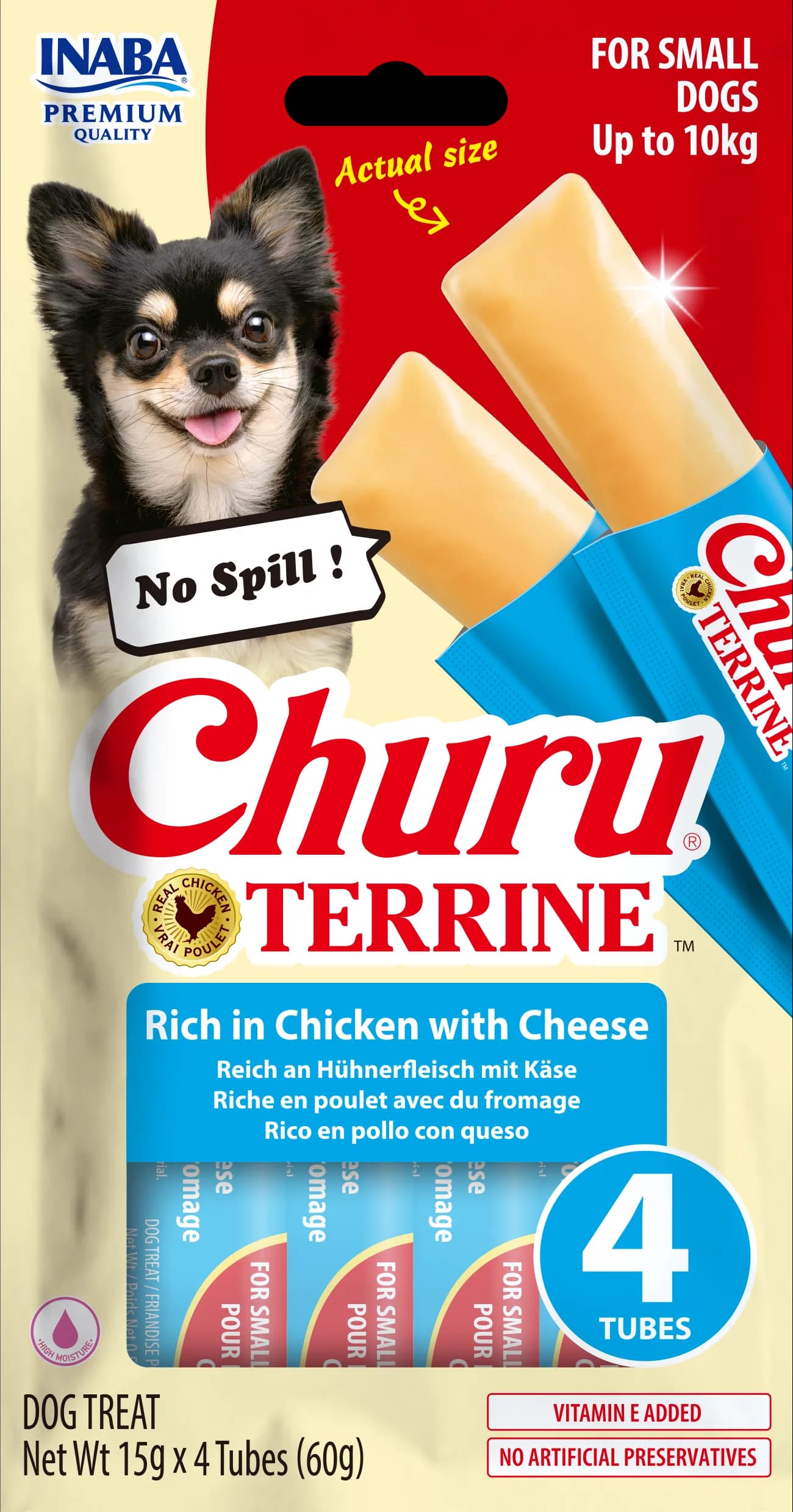INABA Dog Churu Terrine Chicken & Cheese 4 × 15 g (60 g)