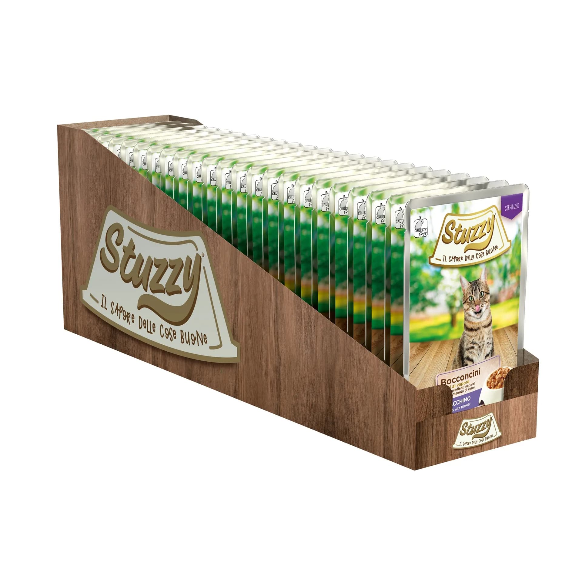 Stuzzy Bocconcini Sterilized karma mokra dla kota po sterylizacji indyk w sosie 85 g