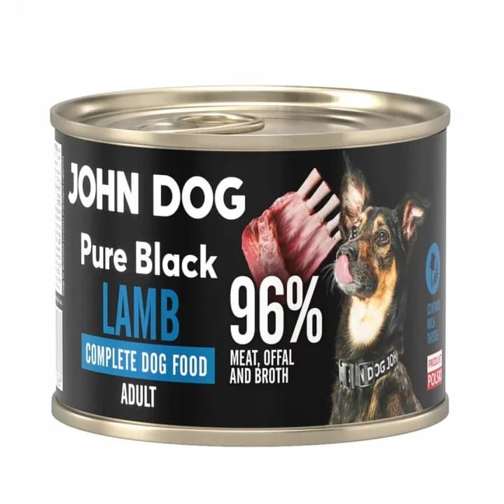 John Dog Pure Black karma mokra dla dorosłych psów z jagnięciną