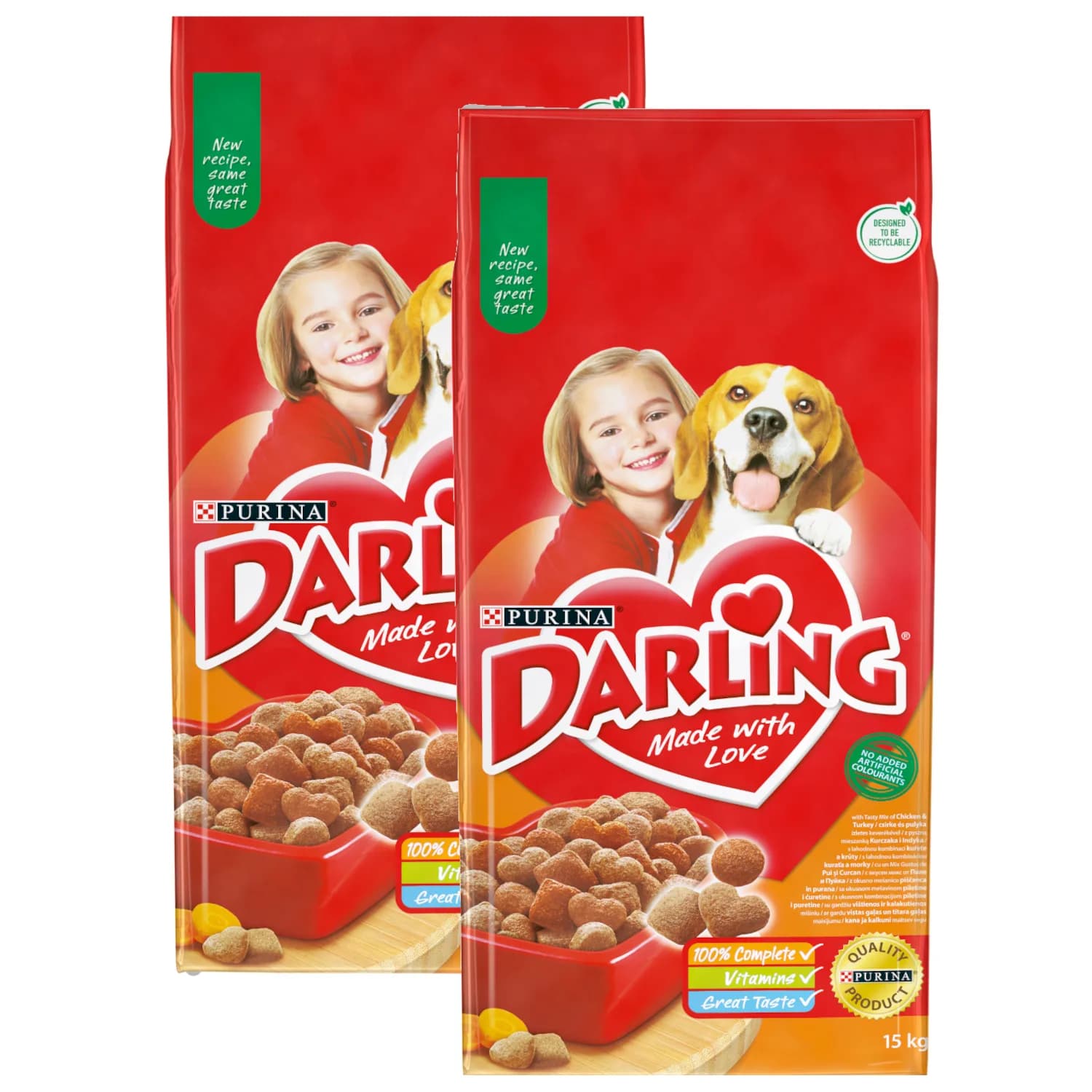 Darling Purina Sucha karma dla psa z drobiem i warzywami – 15 kg