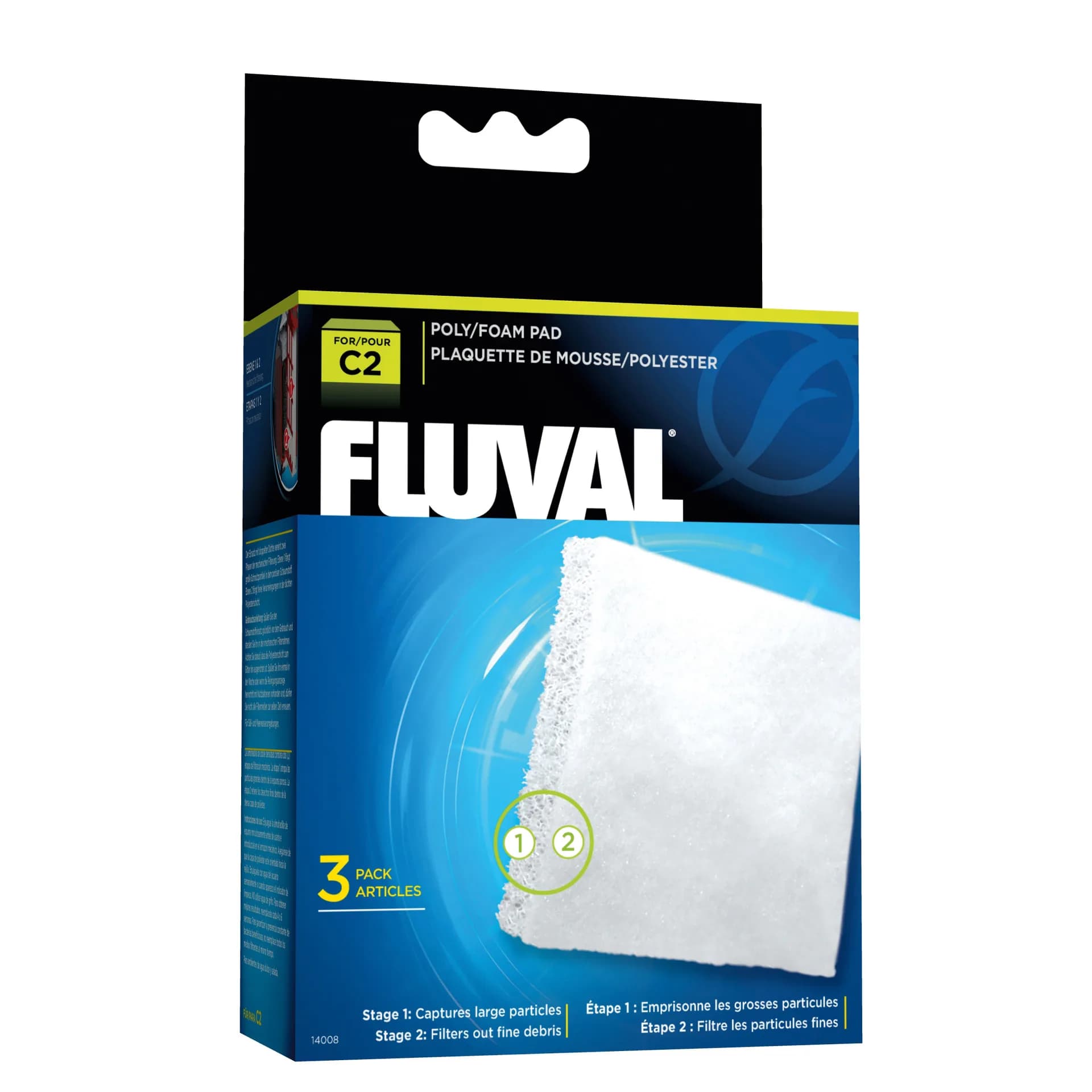 Fluval Poly Foam Pad dwuwarstwowy wkład filtracyjny do filtrów C2 C3 i C4 3 szt.