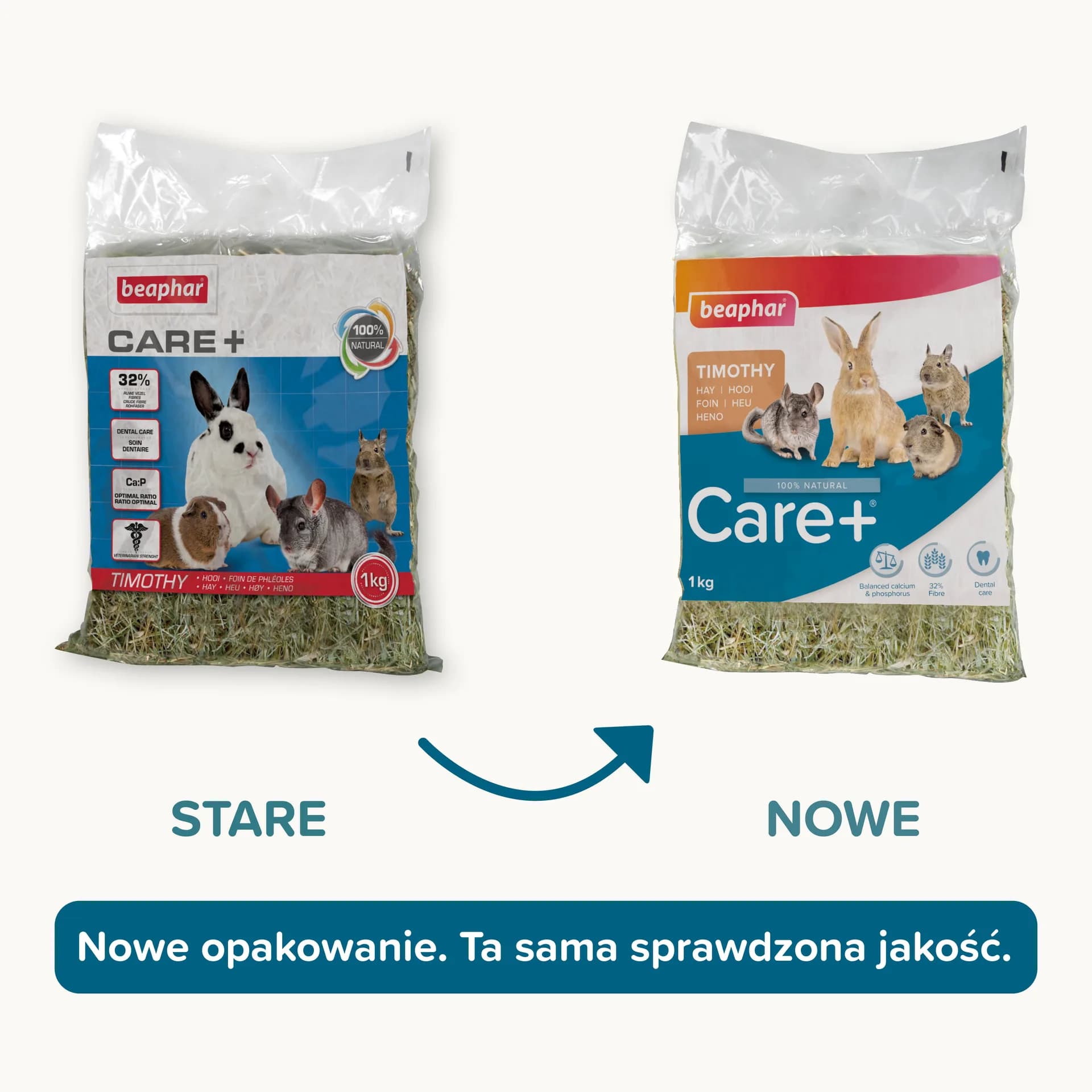 Beaphar Care+ Timothy Hay sianko z tymotką łąkową 1 kg
