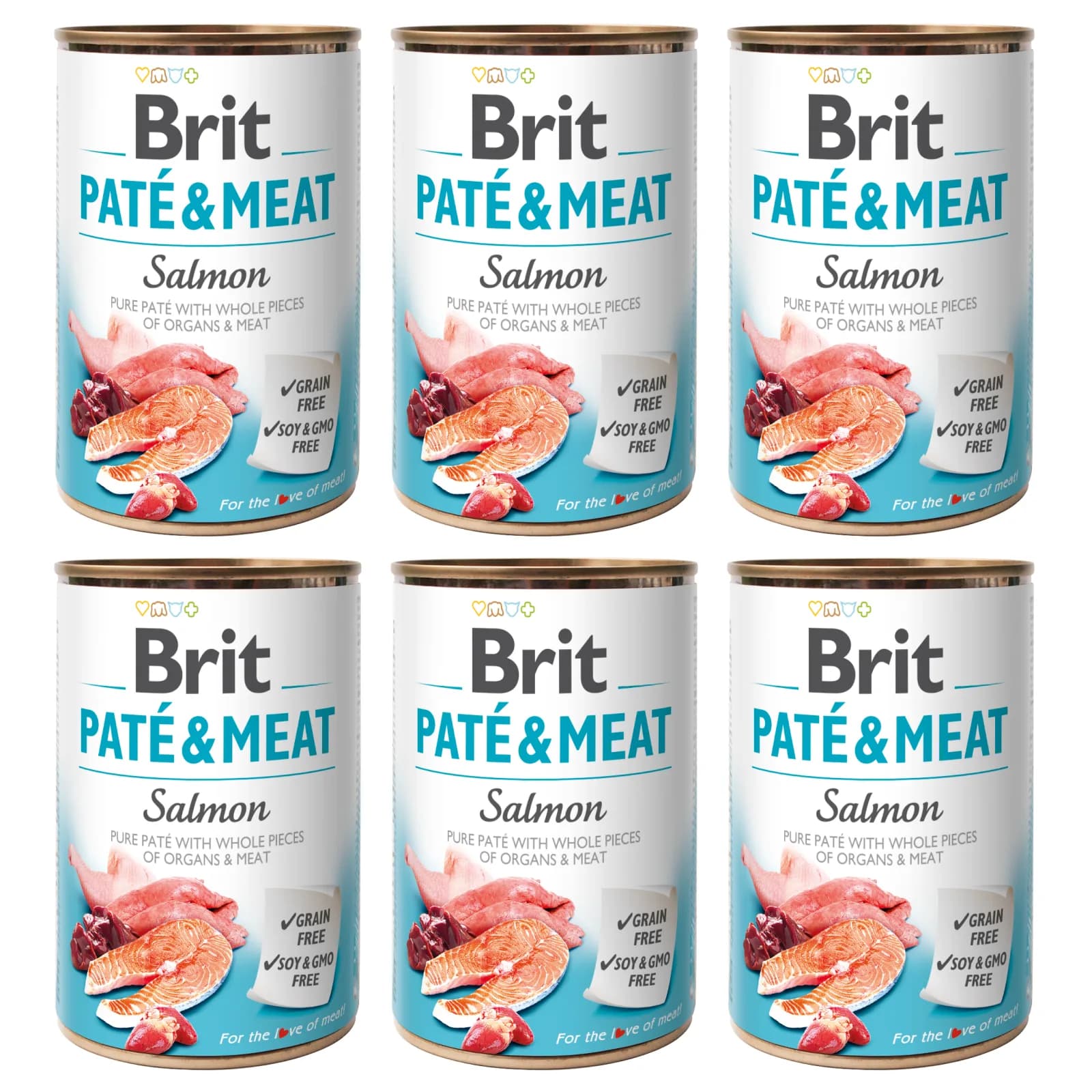 Brit Pate & Meat Salmon mokra karma dla psa z łososiem – 400 g