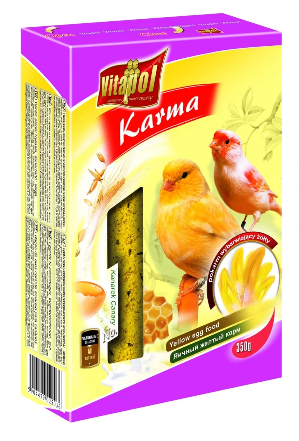 Vitapol Karma jajeczna wybarwiająca dla kanarka – żółty
