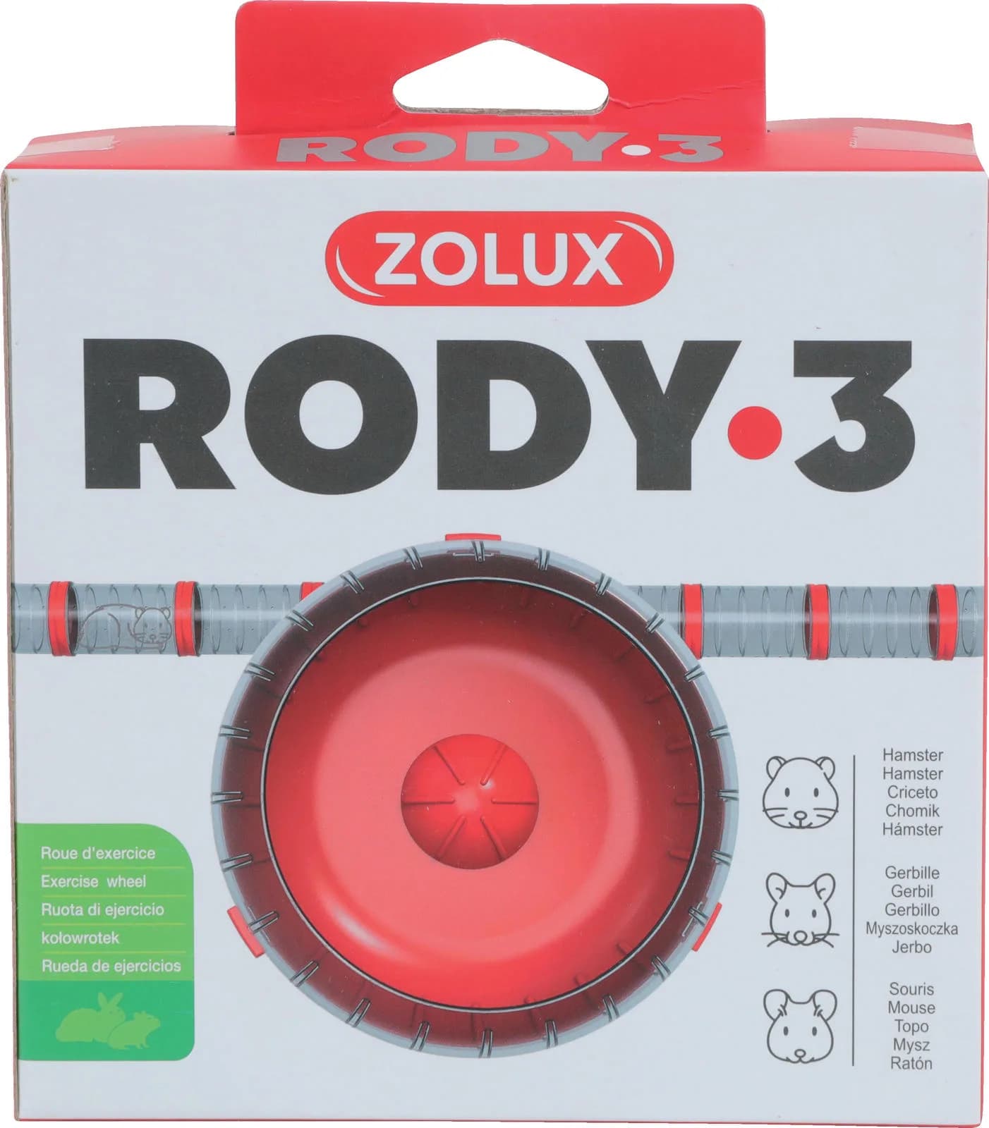 Zolux Plastikowy kołowrotek Rody3 – biały