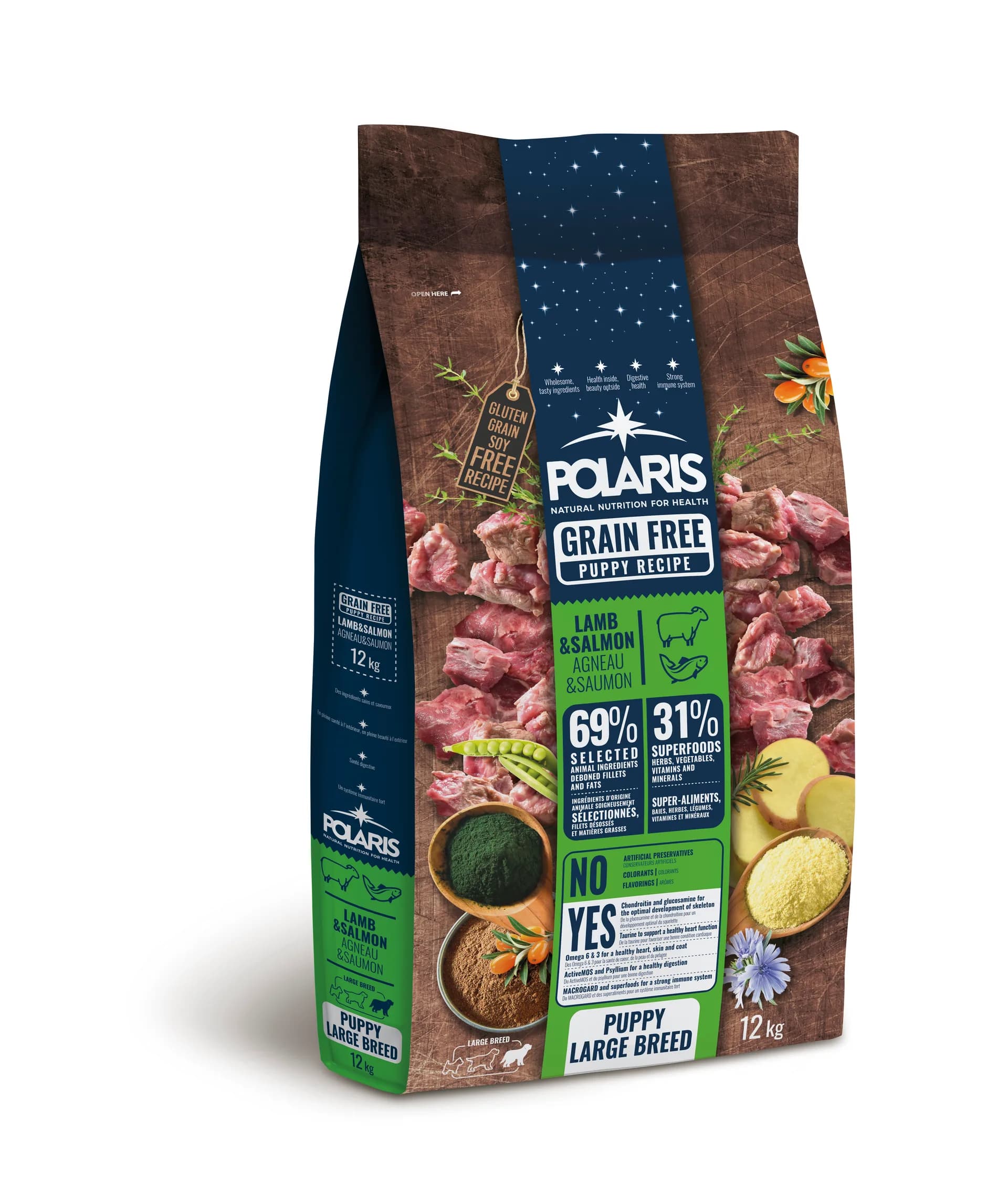 Polaris Grain free Puppy Large Breed lamb, pork, salmon fresh meat dla psa – 2,5 kg