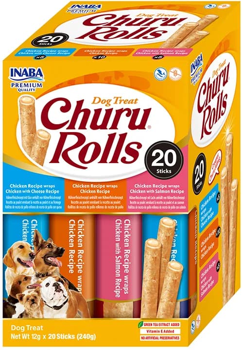 INABA Dog Churu Rolls Variety mix przysmaków 20 x 12 g 240 g