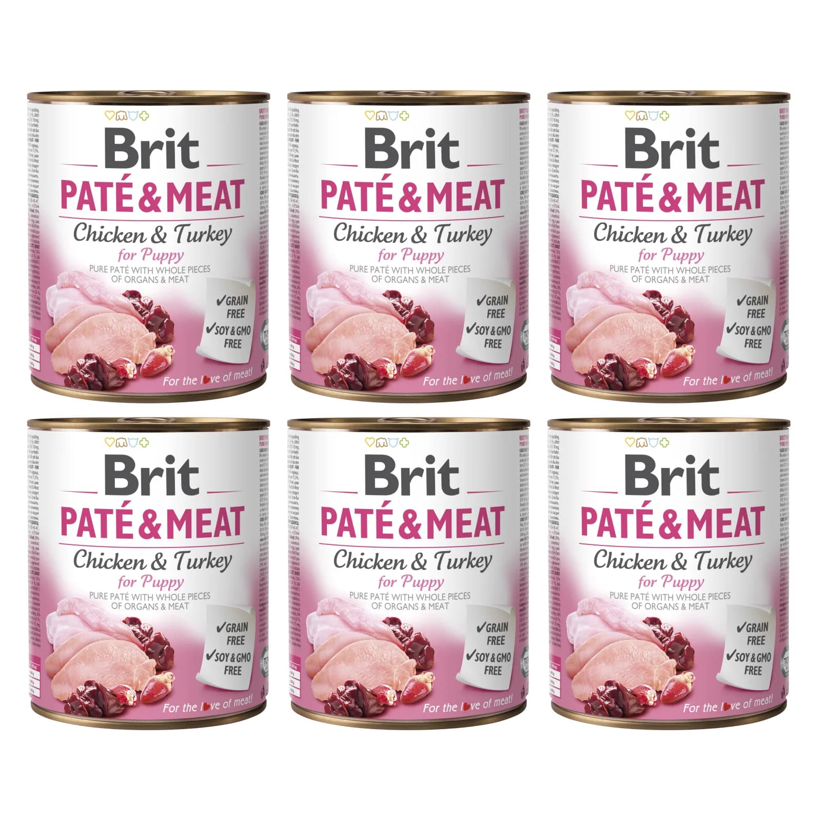Brit Pate & Meat Chicken & Turkey for Puppy mokra karma dla szczeniąt z kurczakiem i indykiem – 400 g