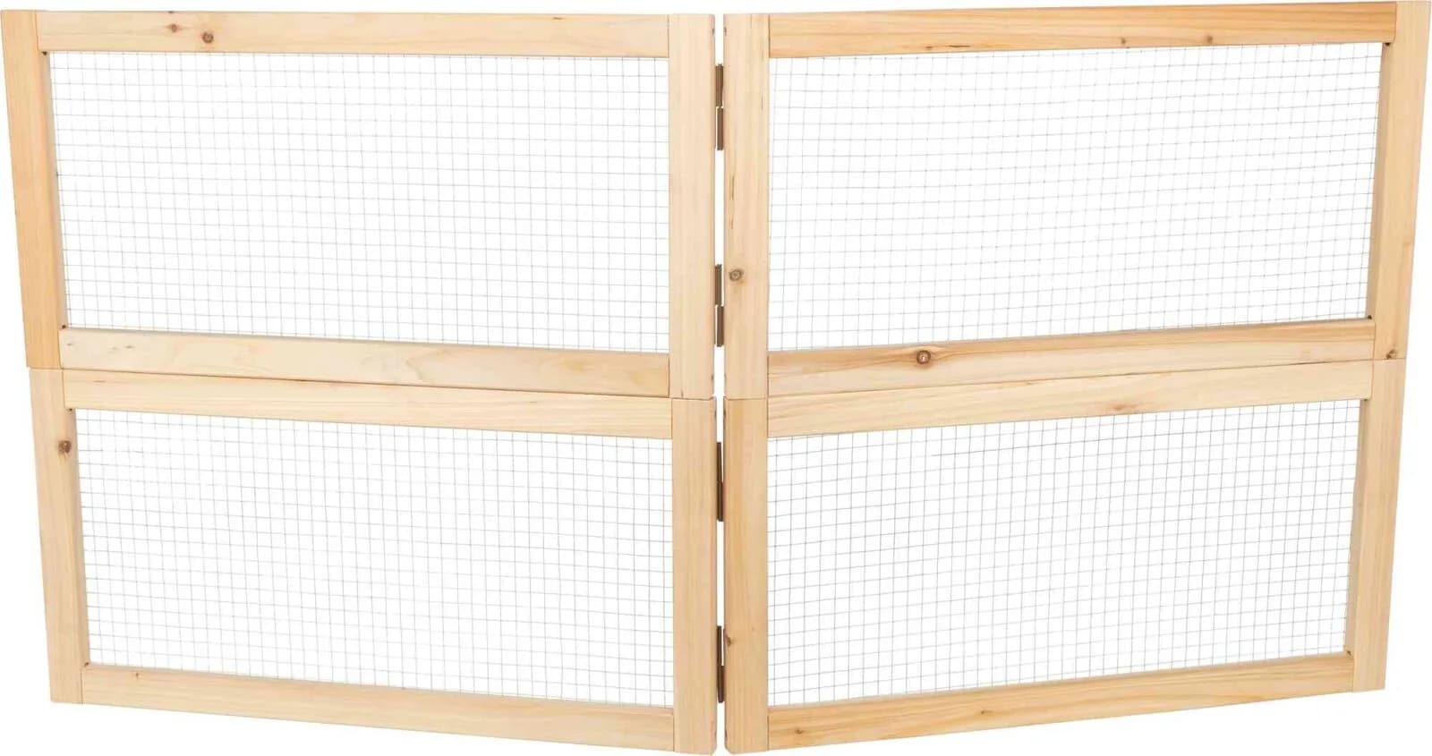Trixie Wybieg domowy drewniano-metalowy dla świnki morskiej – 4 × elementy: 60 × 30 cm