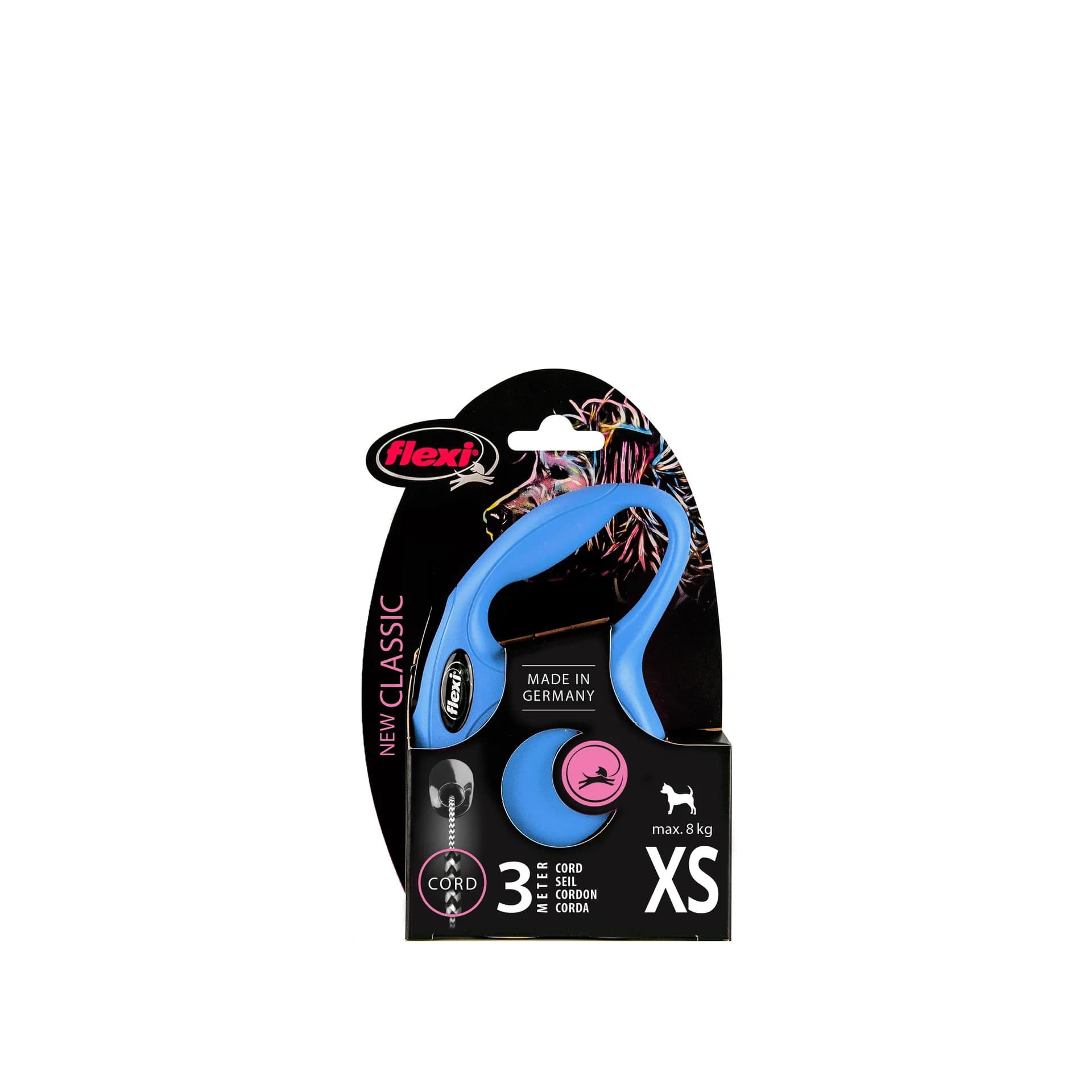 Flexi New Classic smycz automatyczna sznurkowa dla psa – XS 3 m/8 kg
