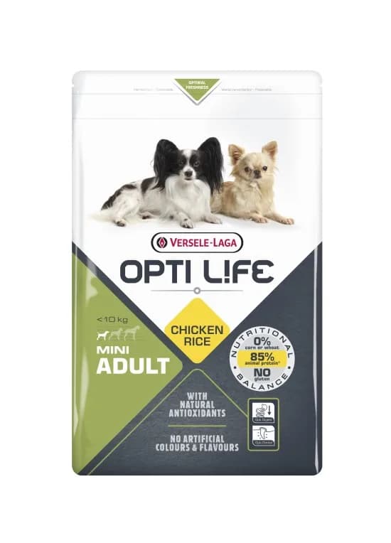 Versele-Laga Opti Life Adult Mini drobiowa karma dla dorosłych psów ras małych i miniaturowych – 2,5 kg