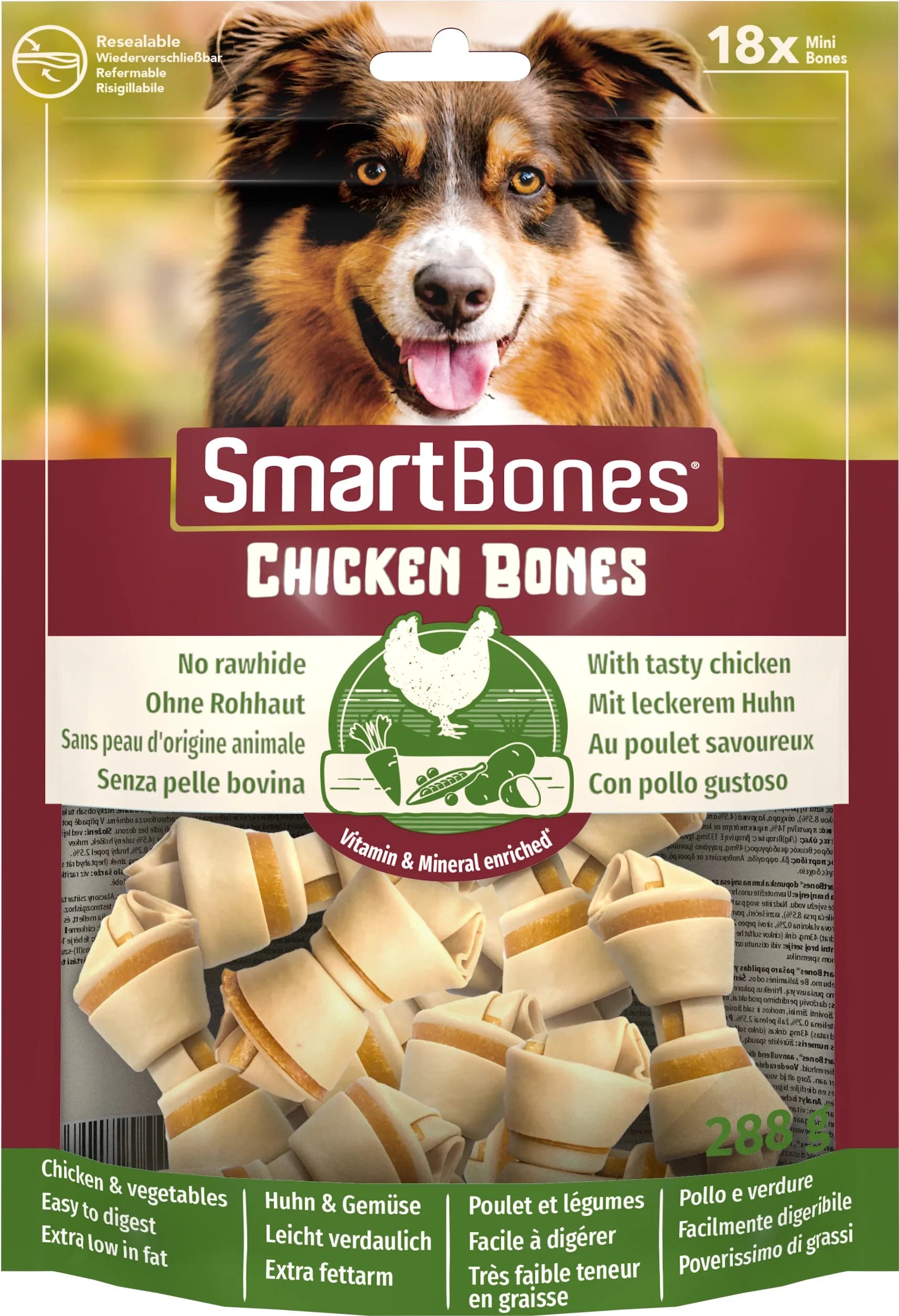 Zolux Chicken Bones Mini gryzaki z kurczakiem dla psa – 18 szt.