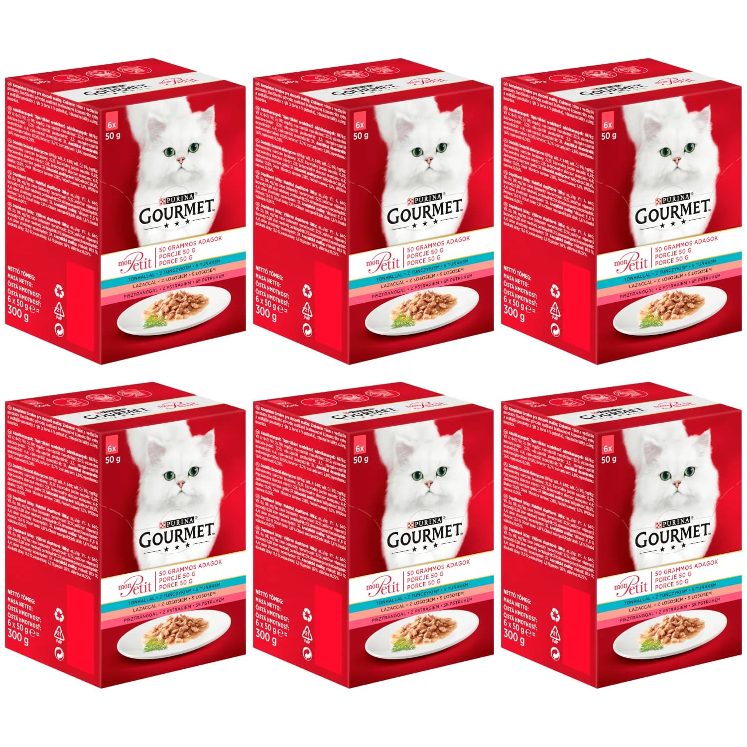 Gourmet Purina Mon Petit mix rybny 6 × 50 g