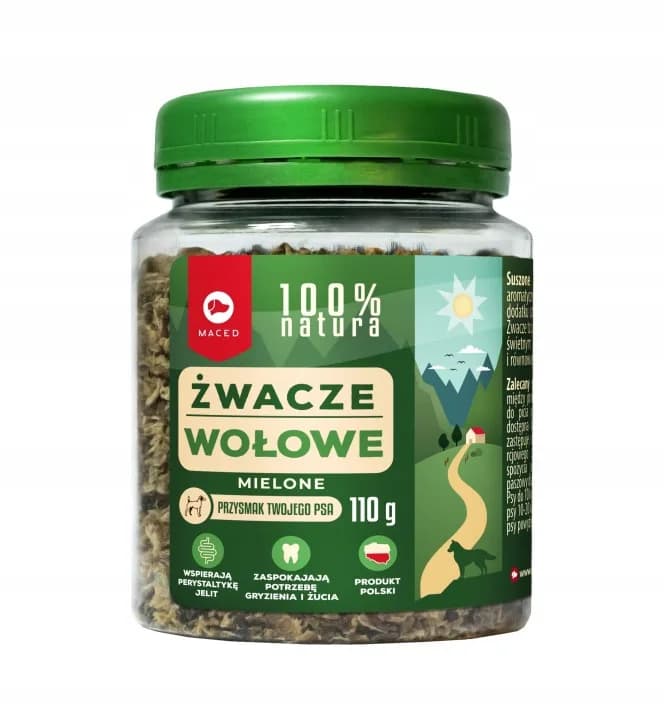 Maced Przysmak dla psa Smakołyk Żwacz Mielony 100% Natura łoik S 110 g