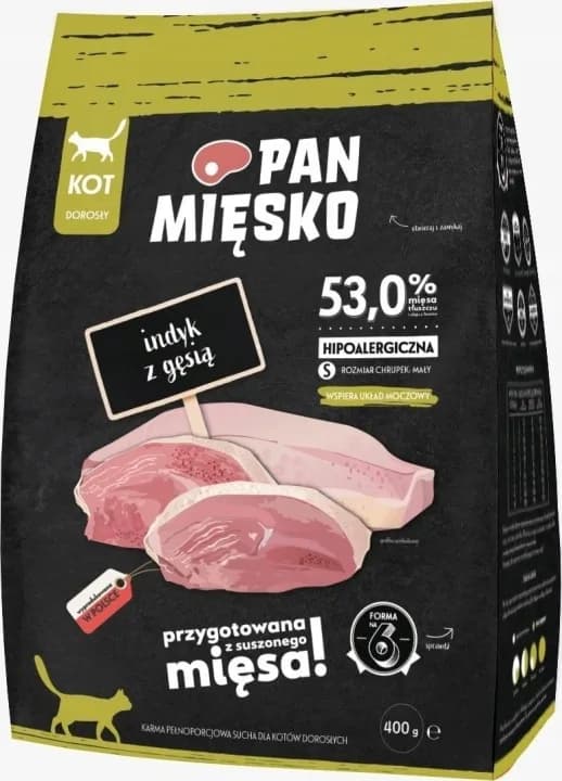 Pan Mięsko Karma sucha dla kota Indyk z gęsią