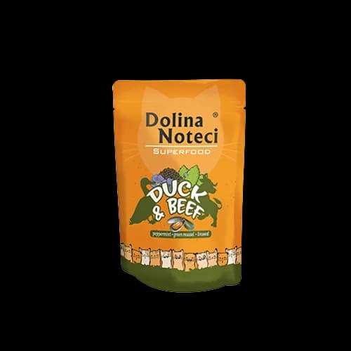 Dolina Noteci Superfood karma mokra dla dorosłych kotów kaczka i wołowina 85 g