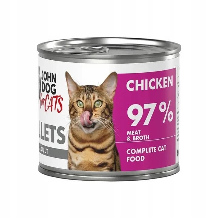 John Dog for Cats kurczak filety dla dorosłych kotów 140 g
