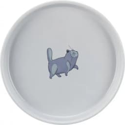 Trixie Miska dla kota szara, ceramiczna, /, płaska i szeroka wersja 0,6 l 13 cm