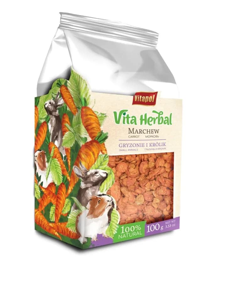 Vitapol Vita Herbal przysmak dla gryzoni i królika Marchew suszona 100 g