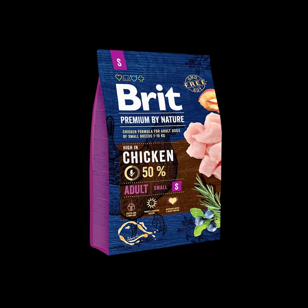 Brit Premium by Nature Adult karma sucha z kurczakiem dla dorosłych psów małych ras – 1 kg