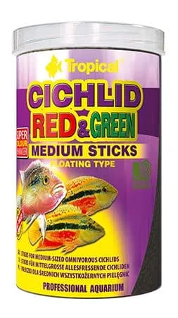 Tropical Cichlid Red&Green Medium Sticks puszka XS