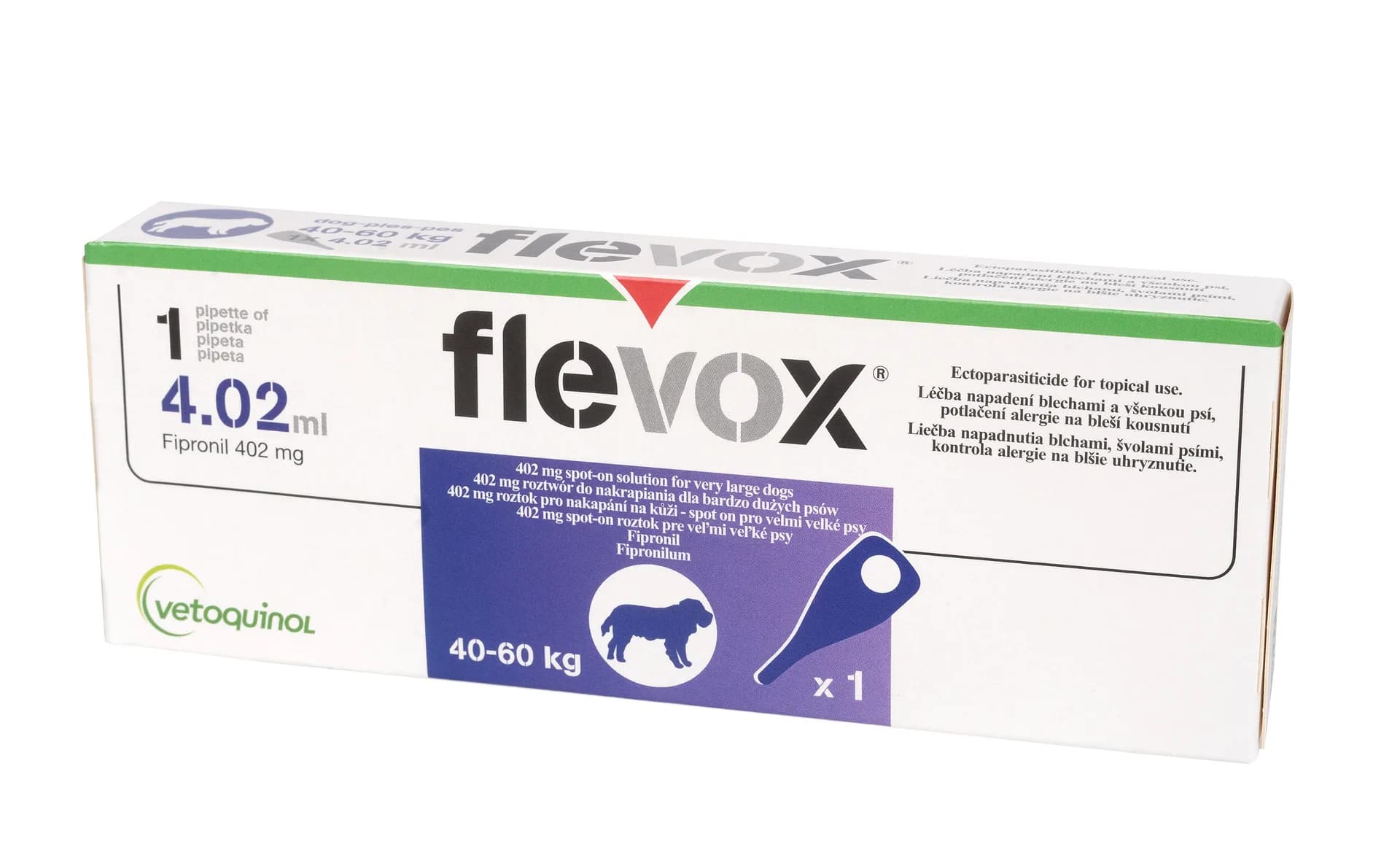 Vetoquinol Flevox roztwór do nakrapiania dla bardzo dużych psów pipetka XL 4,02 ml