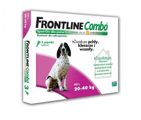 Frontline Combo Spot-On roztwór do nakrapiania dla psów o różnej wadze – S