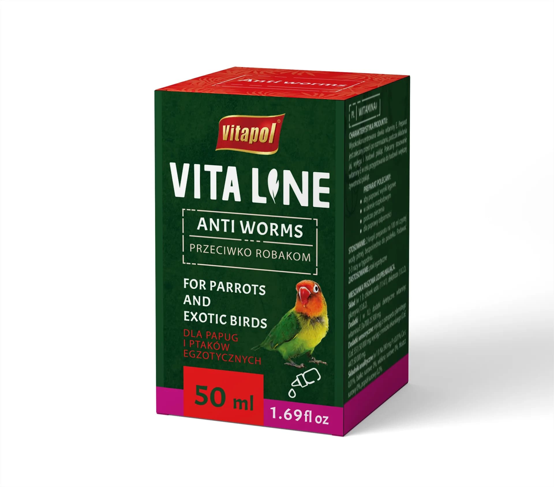 Vitapol Vitaline przeciwko robakom dla ptaków egzotycznych 50 ml