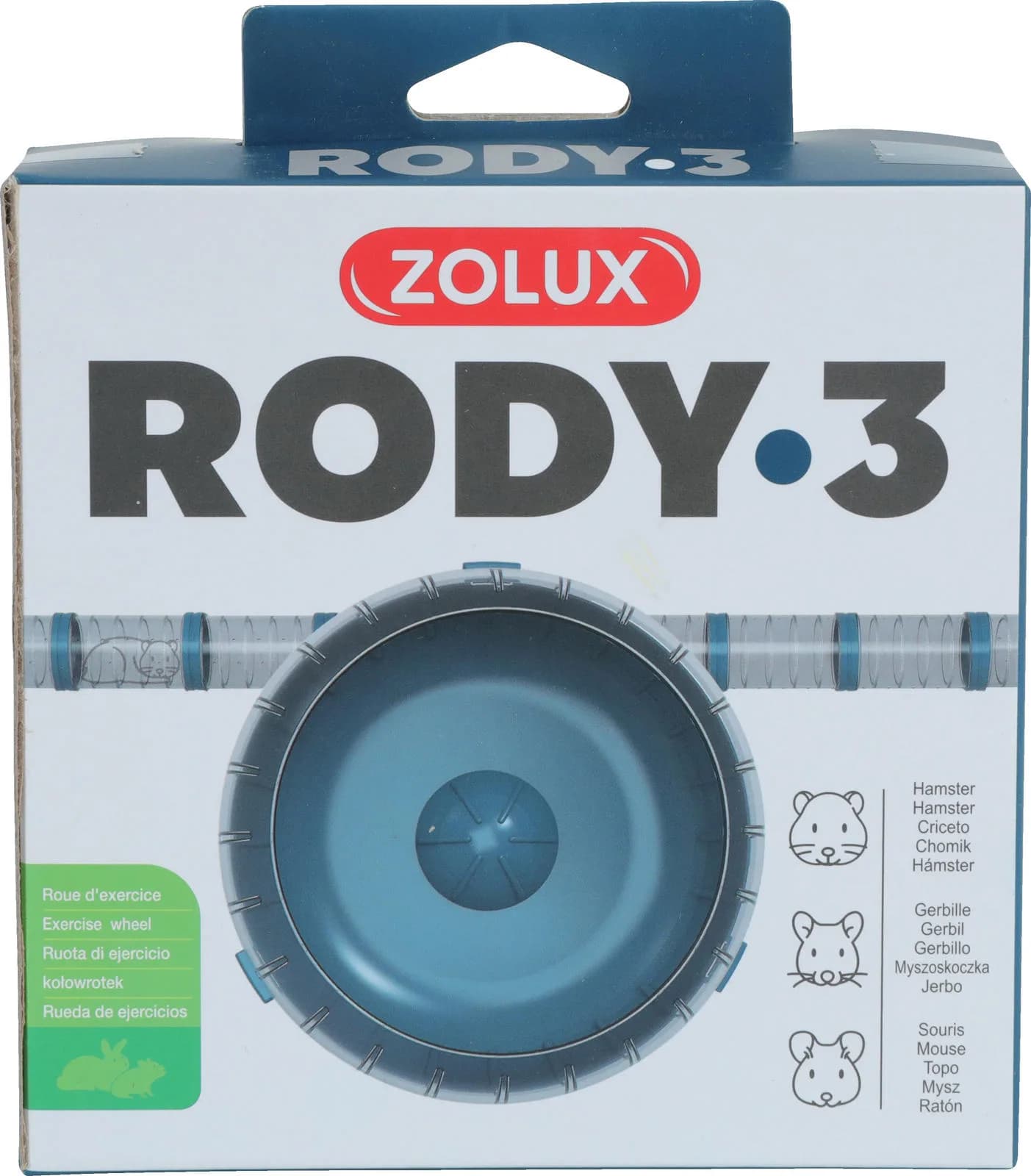 Zolux Plastikowy kołowrotek Rody3 – biały