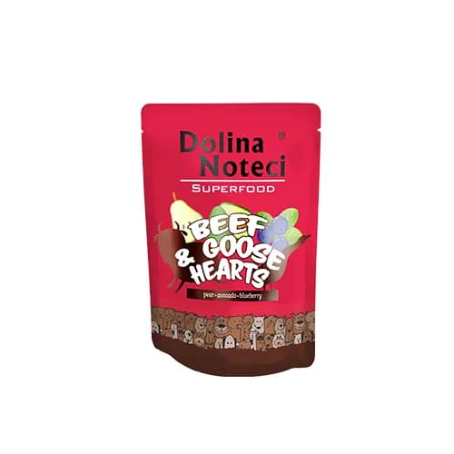 Dolina Noteci Superfood Wołowina z Sercami Gęsi saszetka dla psa 300 g
