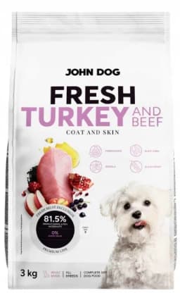 John Dog Fresh karma sucha dla psa Indyk i wołowina