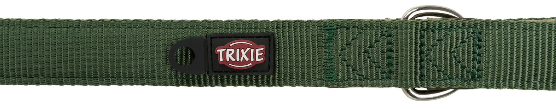 Trixie Premium smycz dla psa taśma parciana podbita neoprenem – zielony, XS