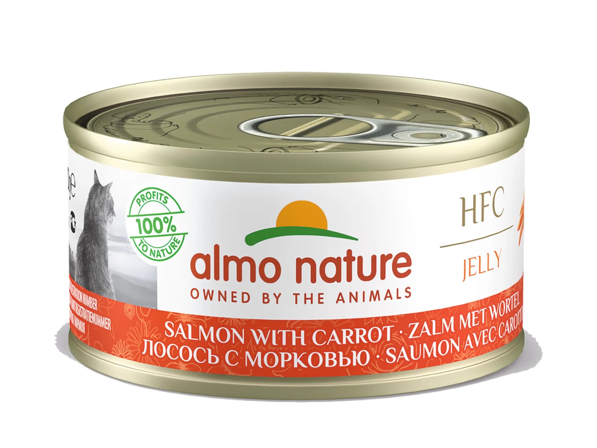 Almo Nature Puszka HFC Jelly łosoś z marchwią w galaretce dla kota 70 g