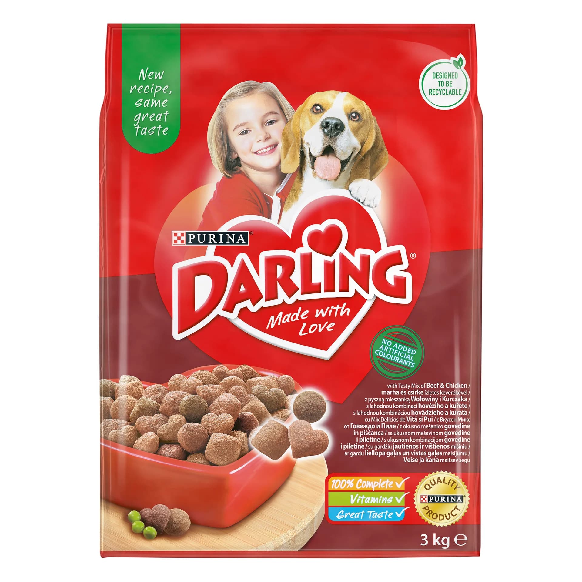 Darling Purina Sucha karma dla psa z wołowiną i warzywami – 10 kg