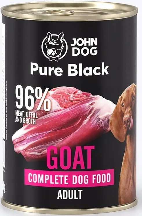 John Dog Pure Black karma mokra dla dorosłych psów z koziną – 400 g