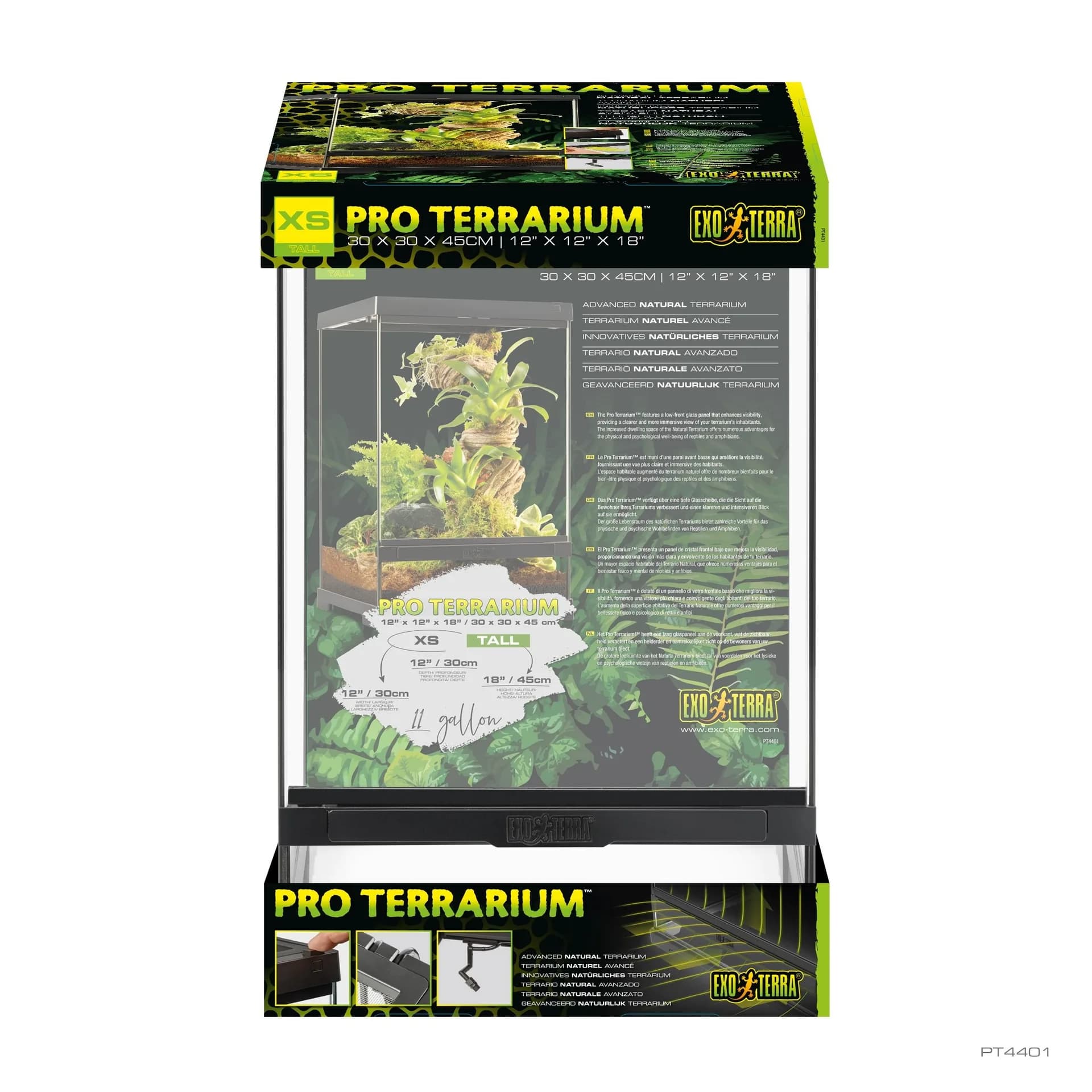 Exo-Terra Terrarium Pro wysokie w rozmiarze XS 30 x 30 x 45 cm