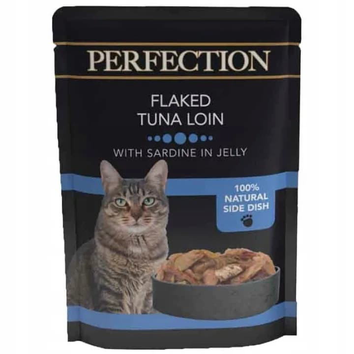 Perfection HiLife Polędwica z tuńczyka z sardynkami karma mokra dla dorosłych kotów 70 g