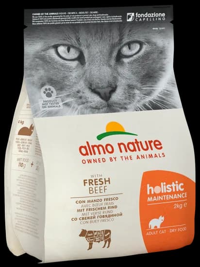 Almo Nature Sucha karma Holistic Sterilised z wołowiną dla kota – 400 g