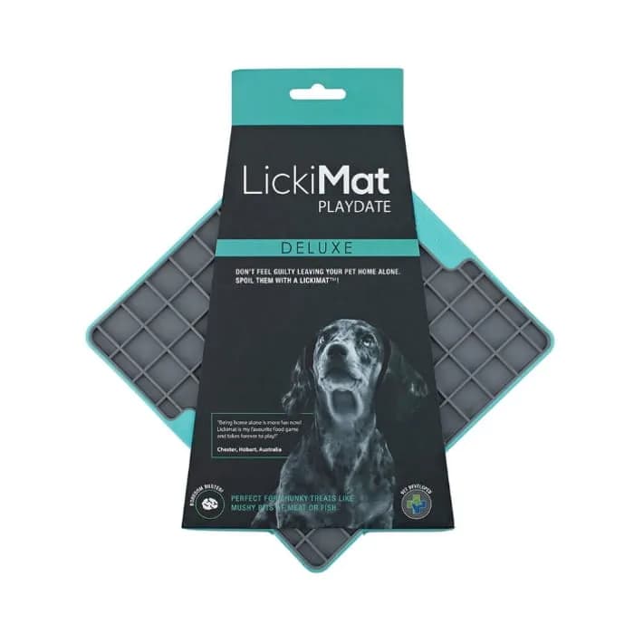 LickiMat Playdate Deluxe (kwadrat-twarda) pies i kot