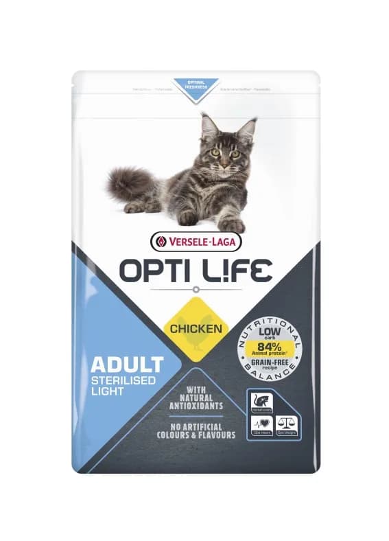 Versele-Laga Opti Life Cat Sterlised Light Chicken karma dla kotów sterylizowanych – 1 kg