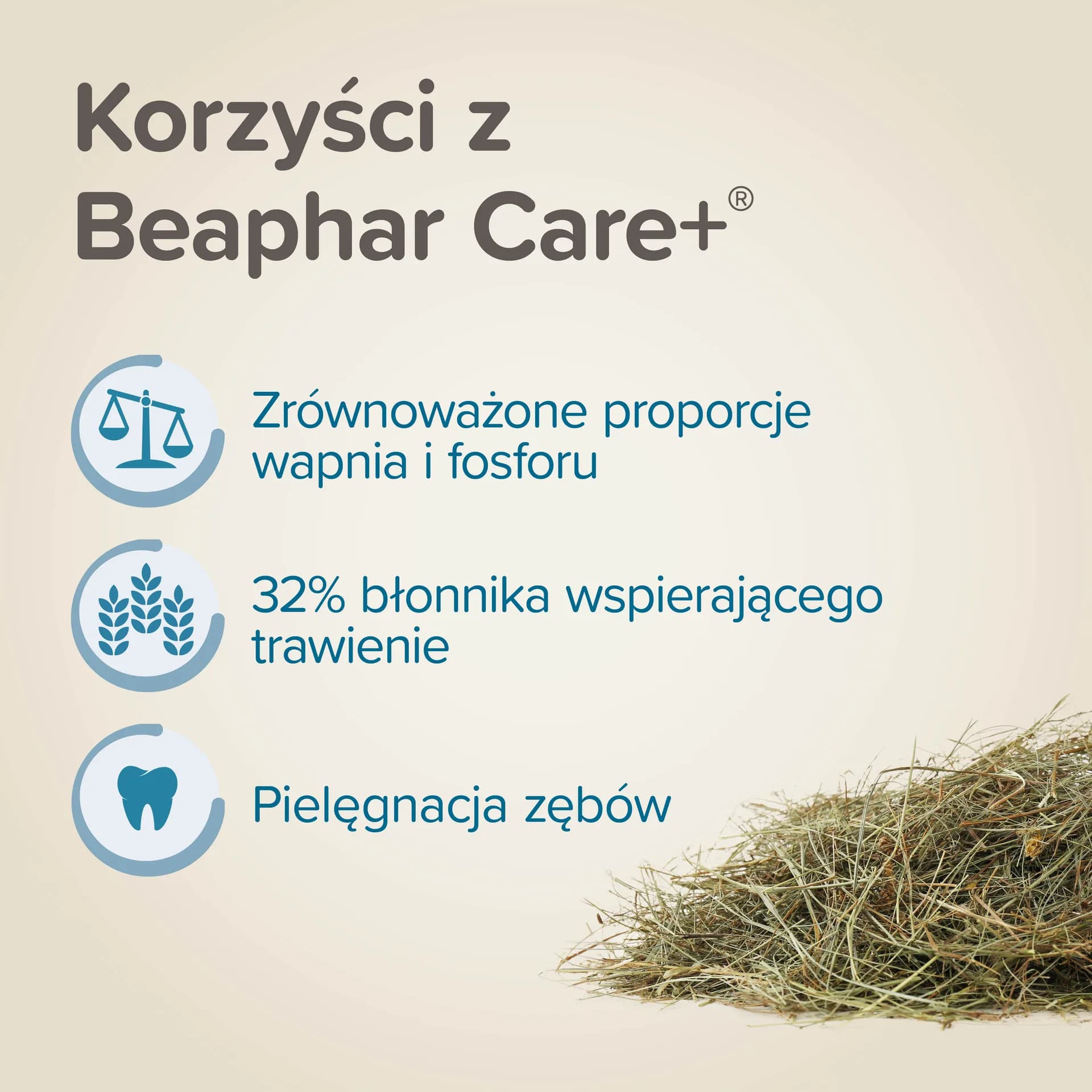Beaphar Care+ Timothy Hay sianko z tymotką łąkową 1 kg