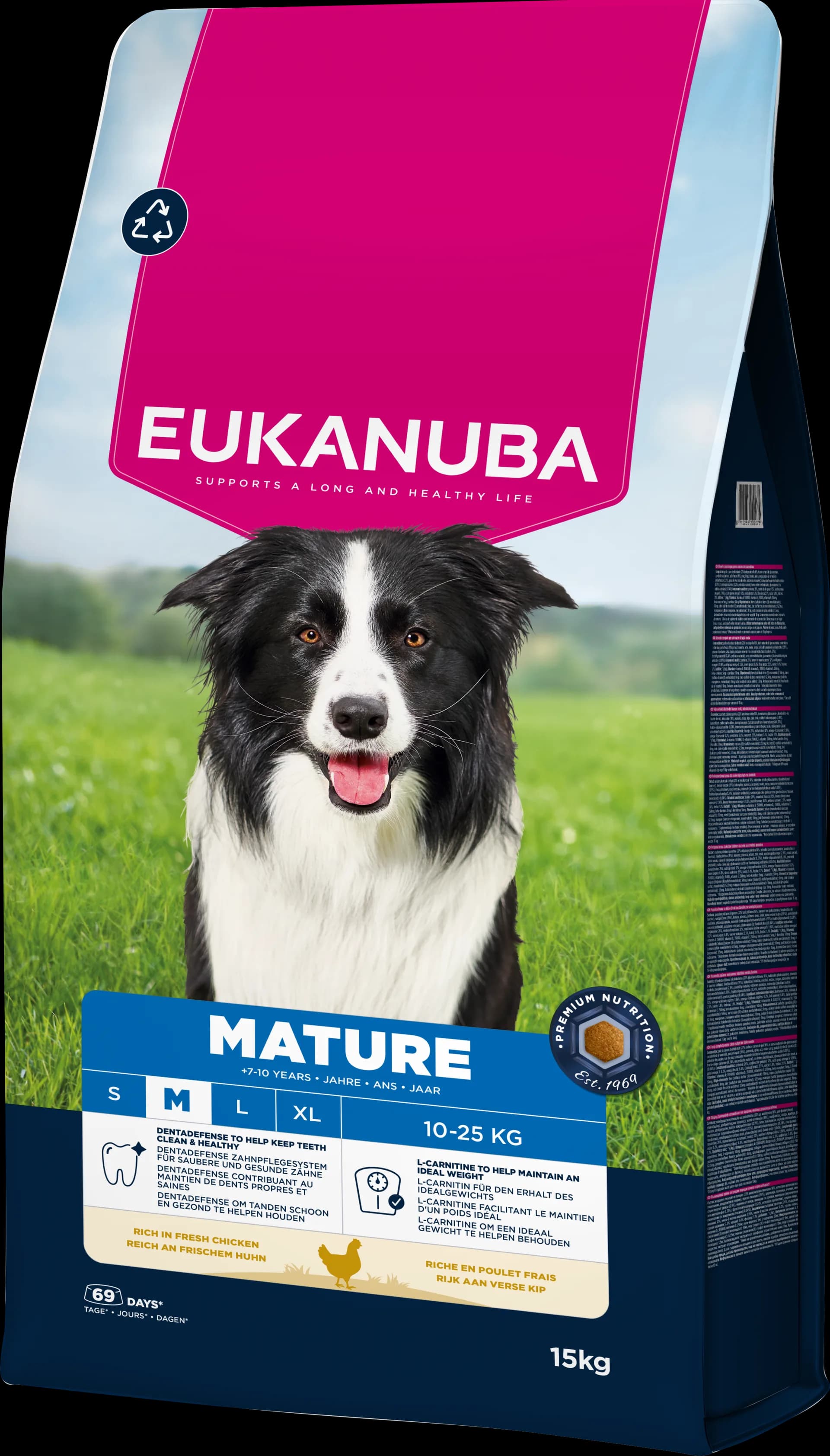 Eukanuba Dog life care adult sucha karma dla dojrzałych psów średnich ras kurczak – 15 kg