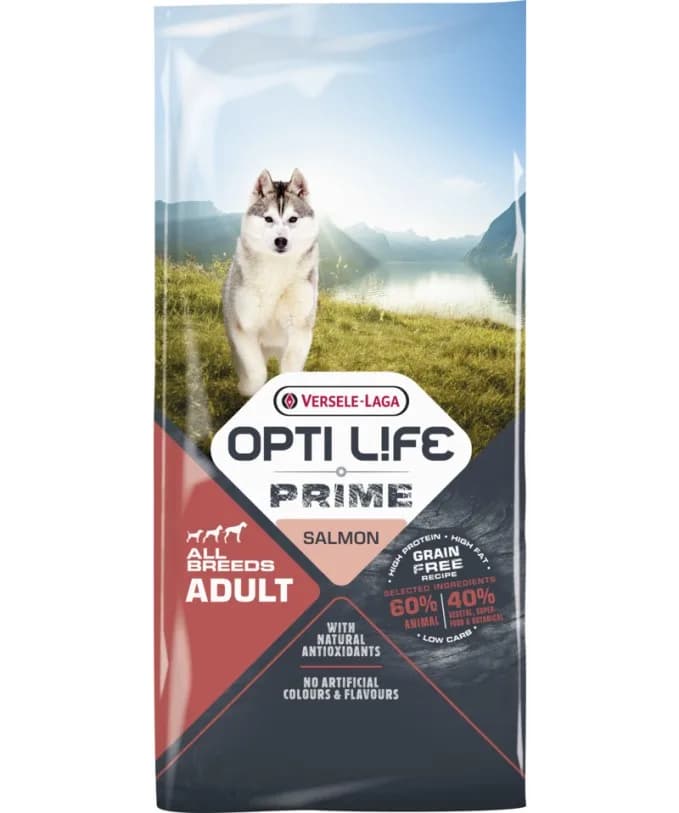Versele-Laga Opti Life Prime Adult Salmon karma bezzbożowa dla dorosłych psów z łososiem – 2,5 kg