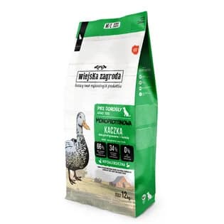 Wiejska Zagroda Karma sucha dla psa Monobiałkowa Kaczka M/L – 12 kg