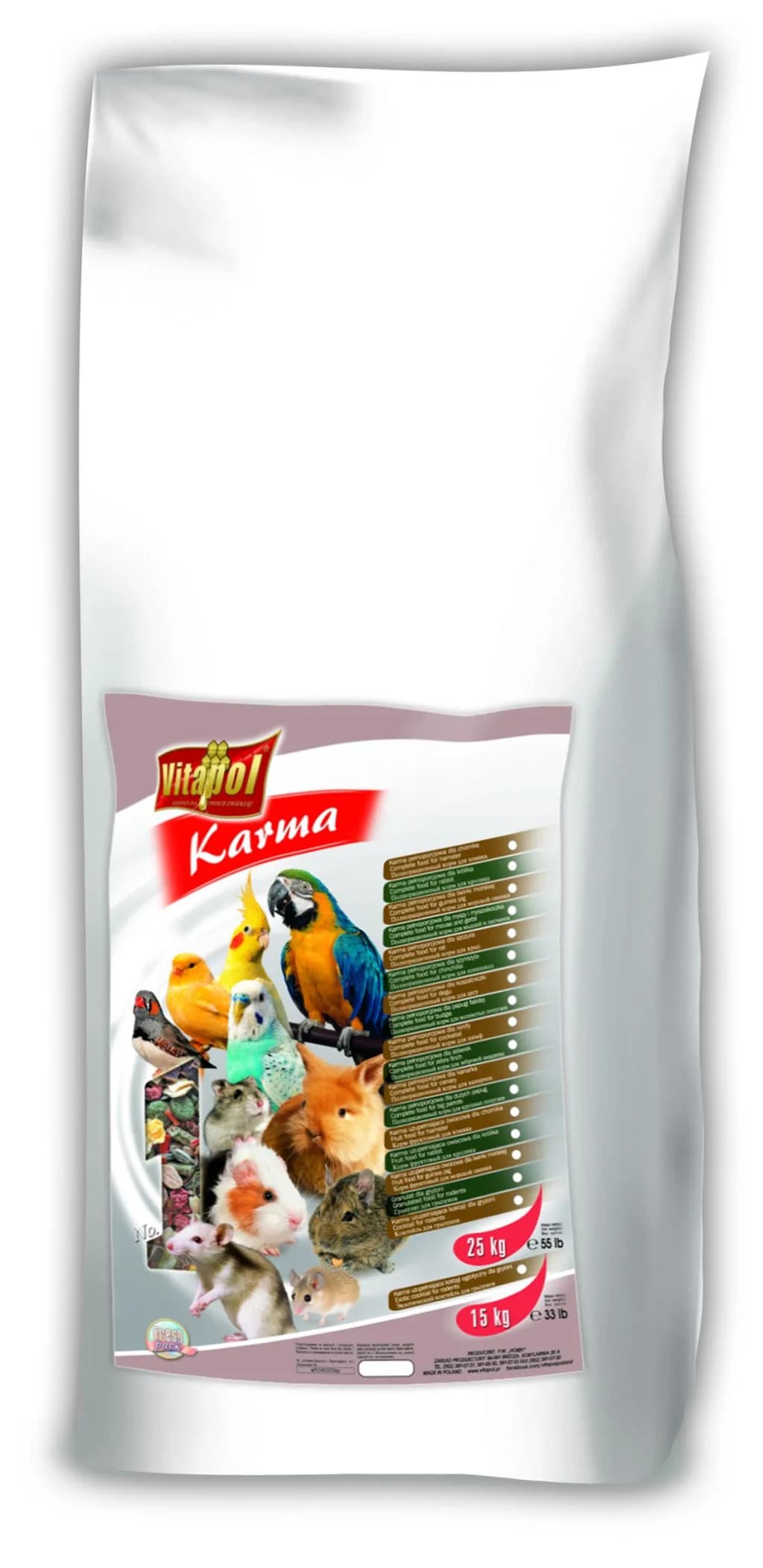 Vitapol Karma pełnoporcjowa dla nimfy 20 kg