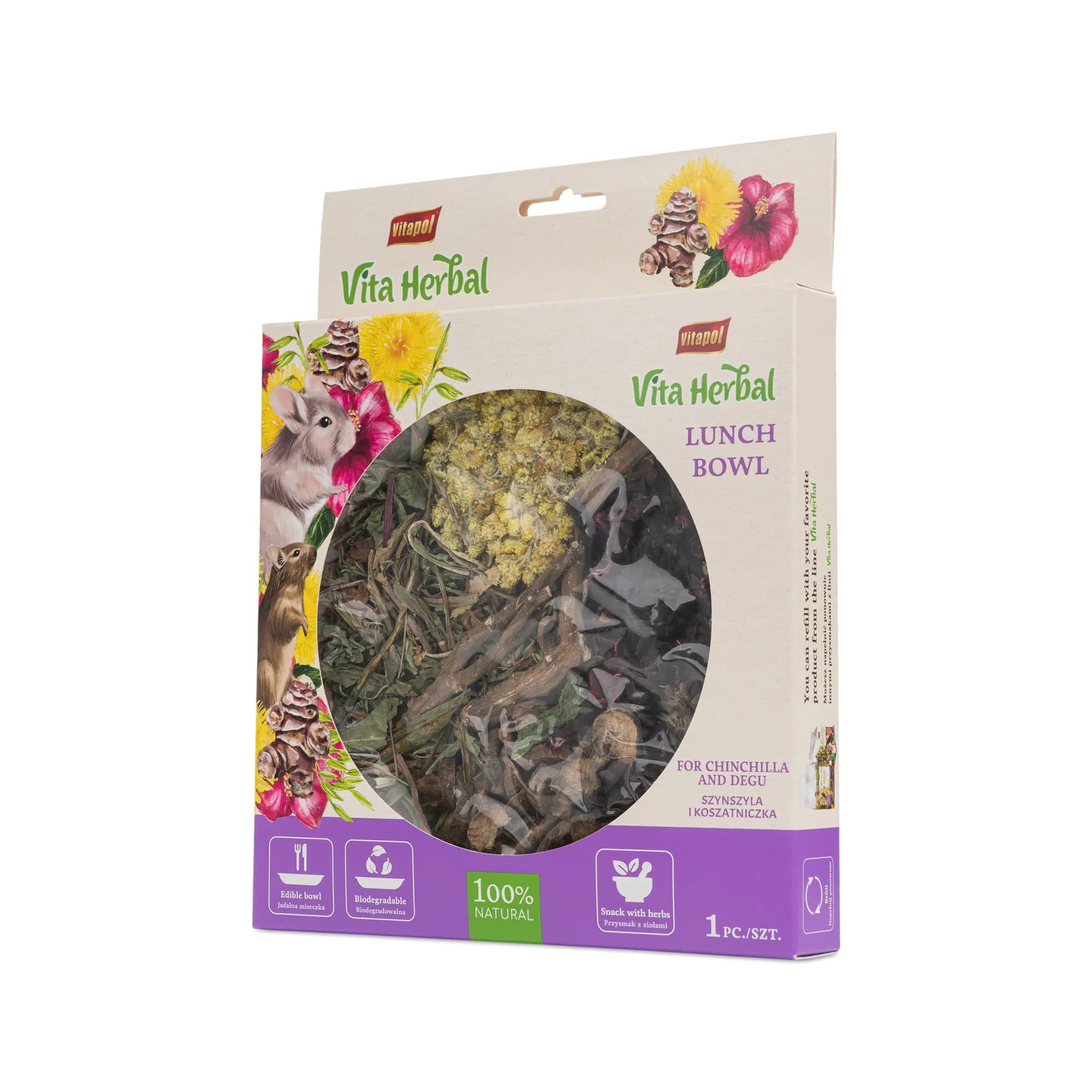 Vitapol Vita Herbal Lunch Bowl przysmak dla szynszyli i kosztaniczki