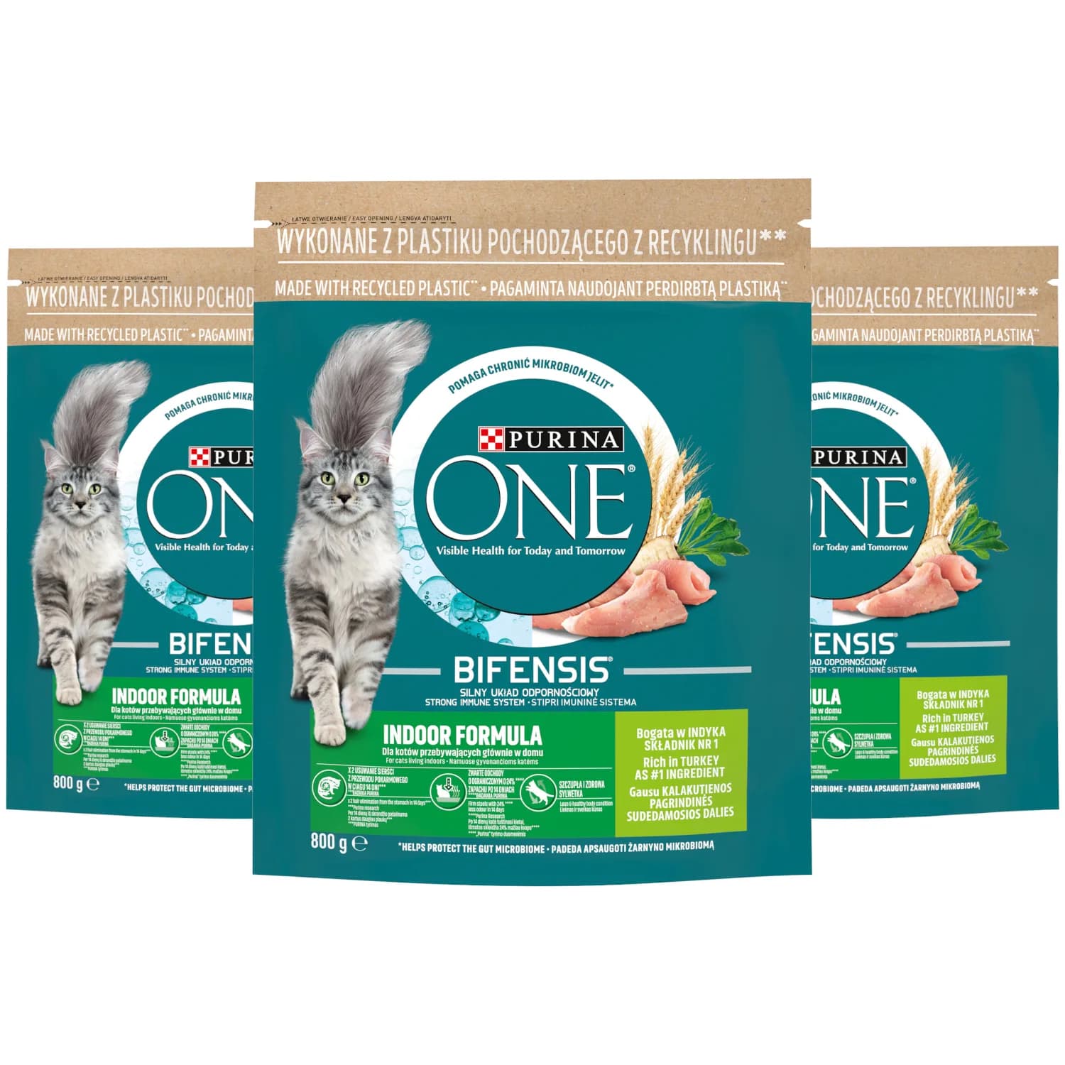 Purina ONE Indoor karma sucha z indykiem dla dorosłych kotów niewychodzących – 1,5 kg
