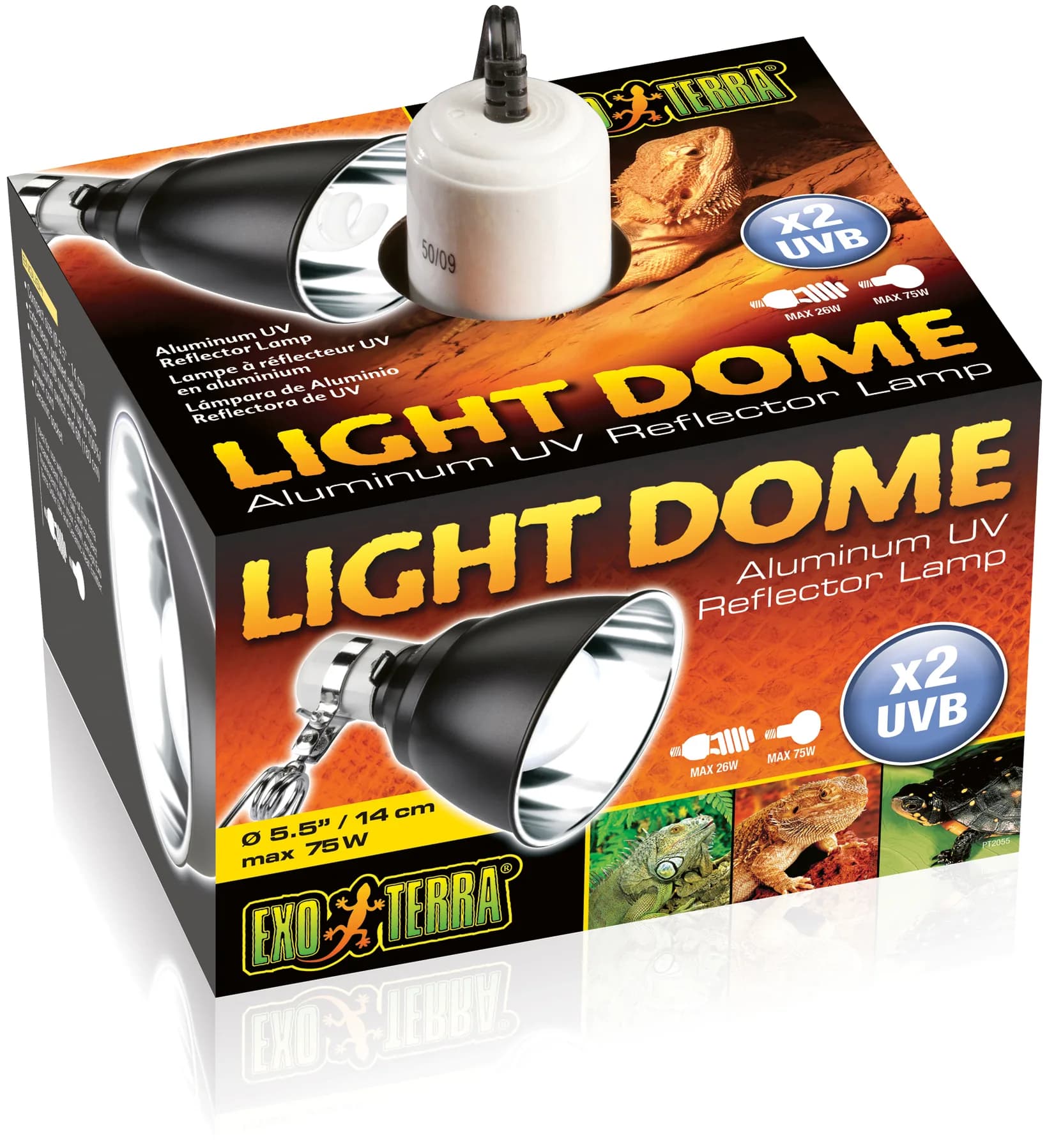 Exo-Terra Aluminiowy reflektor UV Light Dome – 14 cm